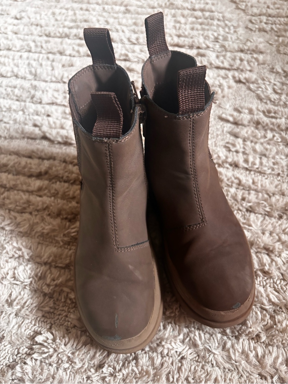 H&M Girls Brown Slip-On Chelsea Boots